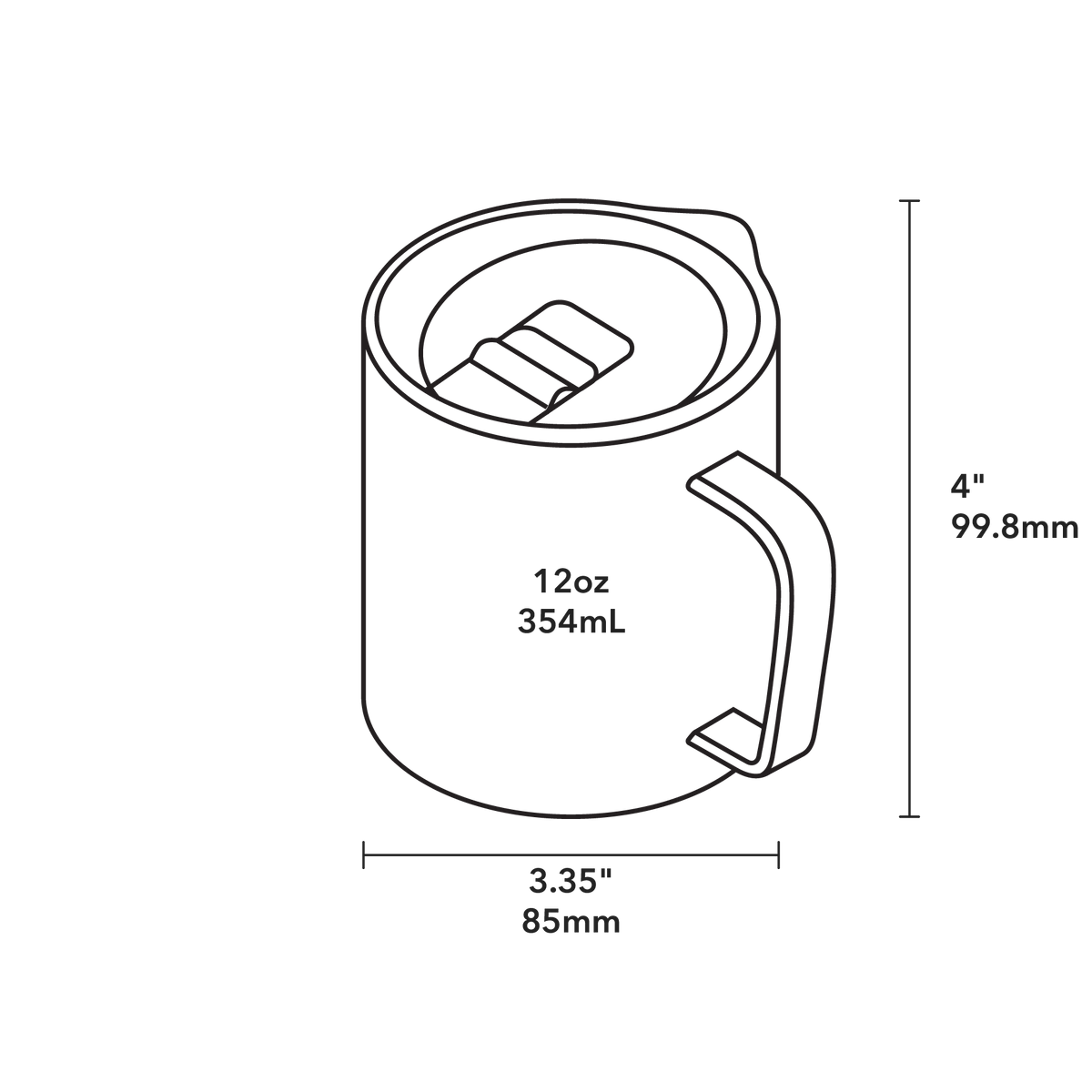 TruEnamel Camp Cup - Product Dimensions