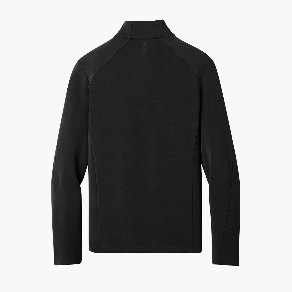Men's Kumo 1/4 Snap Sweater - Pitch Black - Flat Back