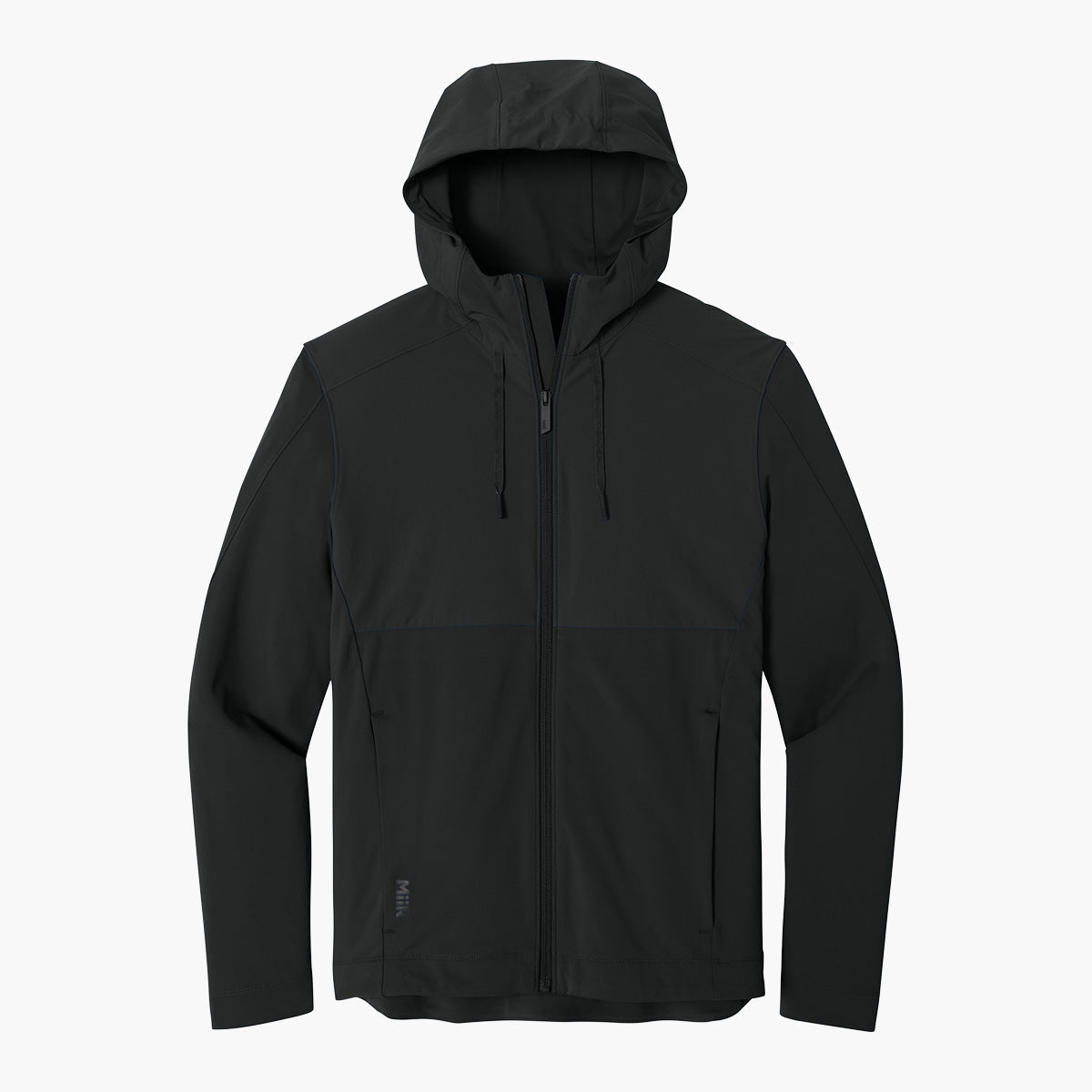 Men's Kivu Hybrid Hooded Jacket - Pitch Black - Flat Front