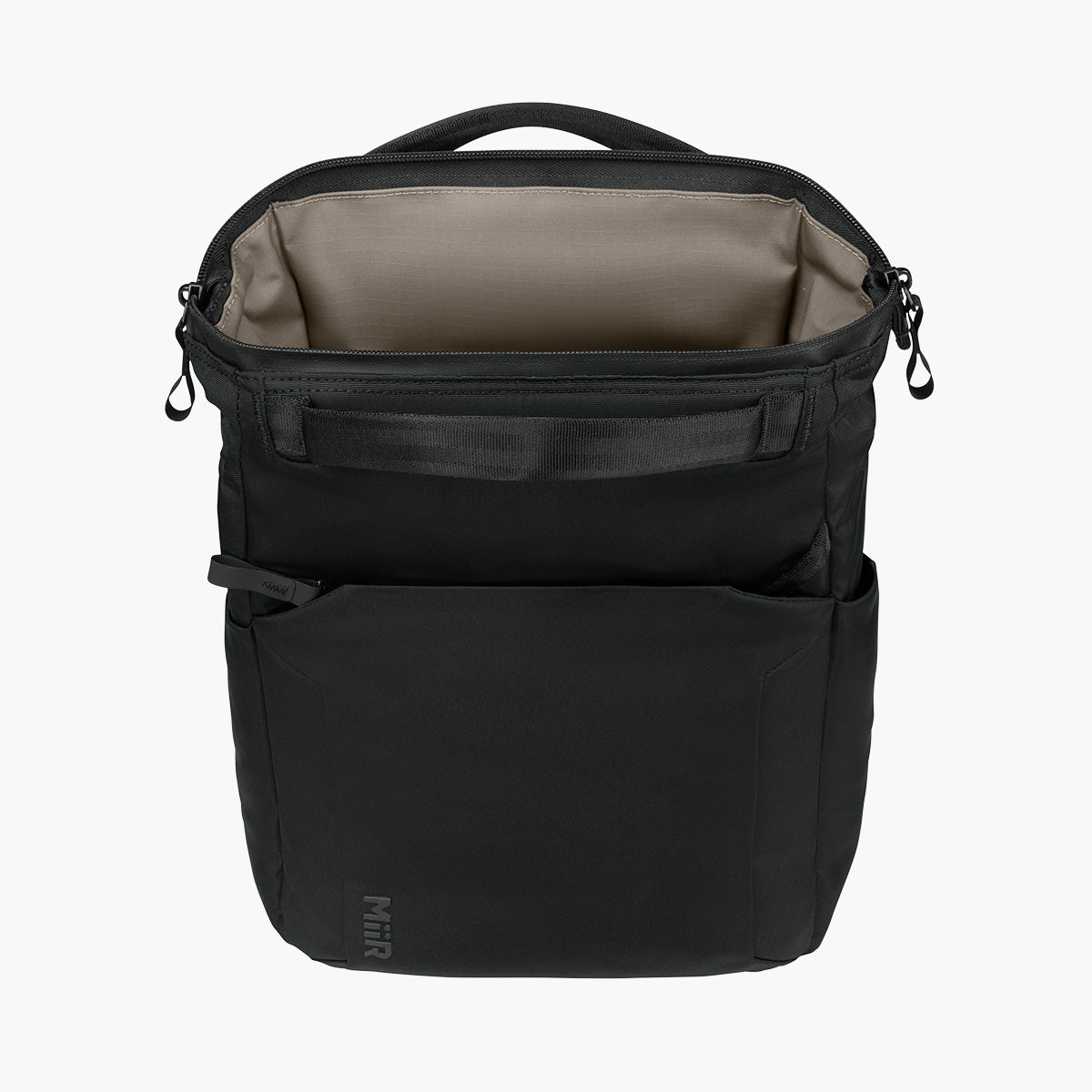 Kori 12 Can Vertical Cooler Bag - Pitch Black - Flat Inside