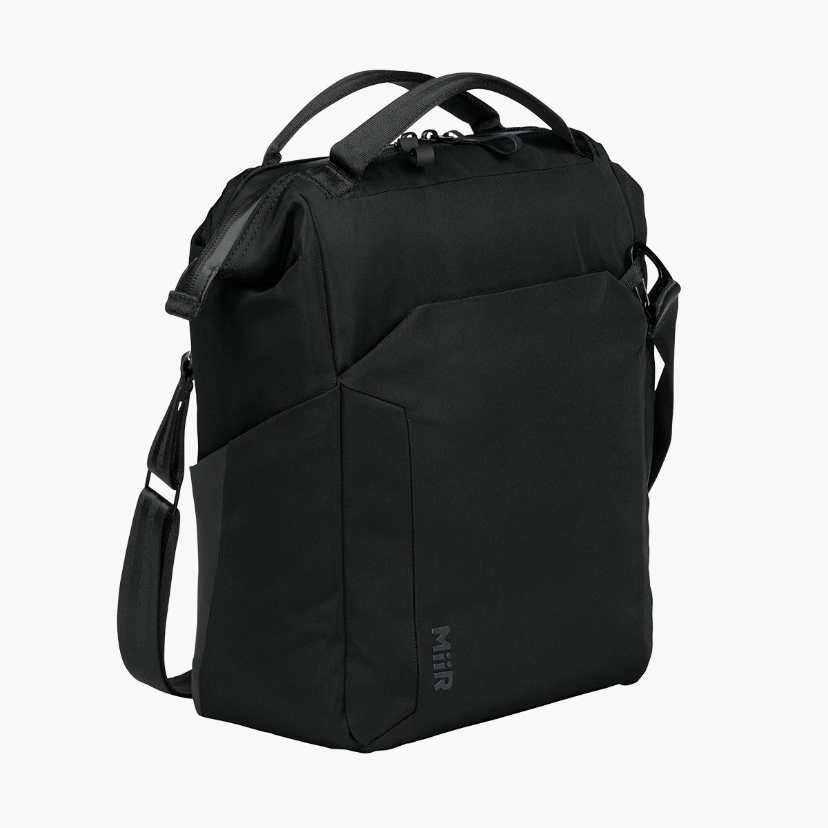 Kori 12 Can Vertical Cooler Bag - Pitch Black - Flat Right