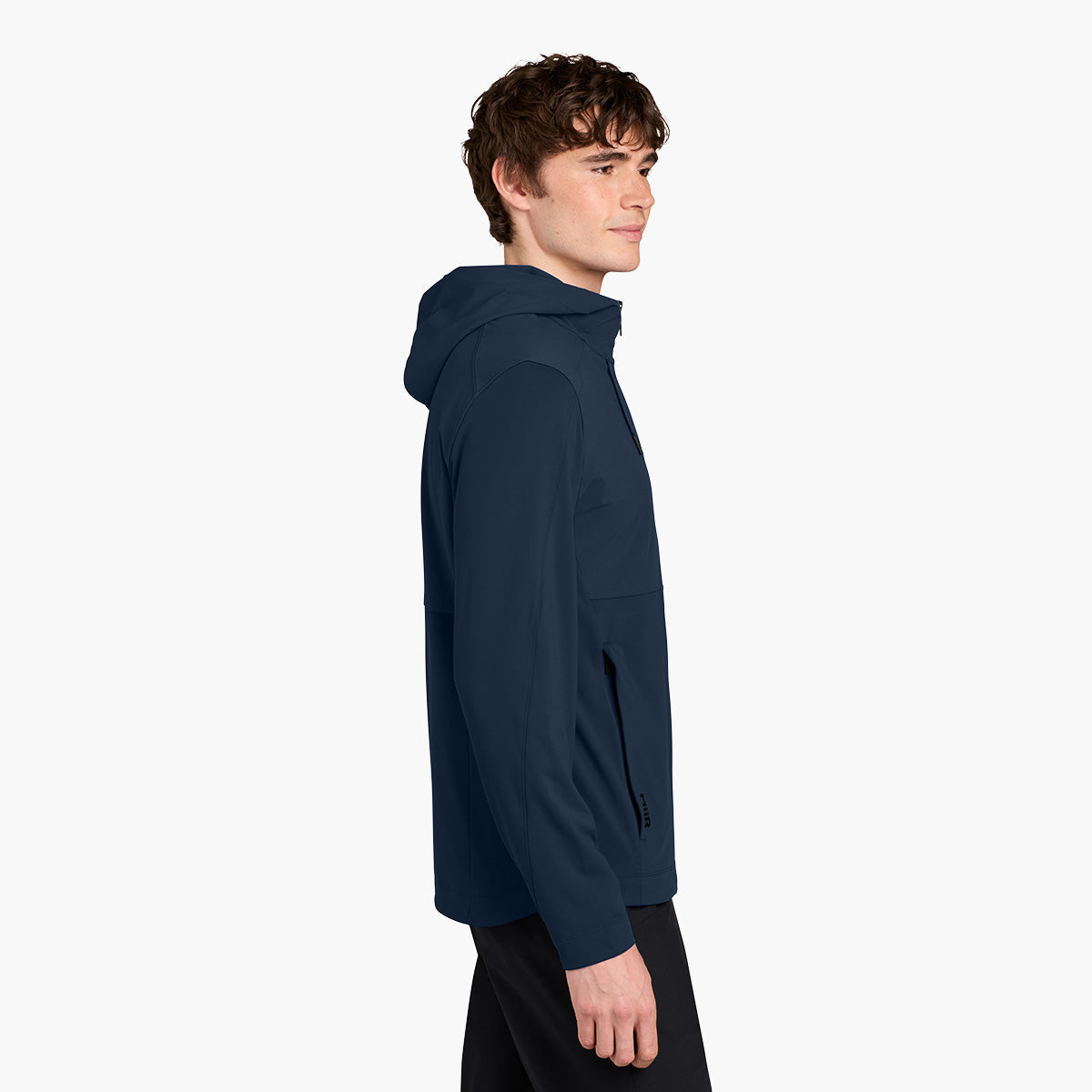 Men's Kivu Hybrid Hooded Jacket - Indigo Navy - Model Side