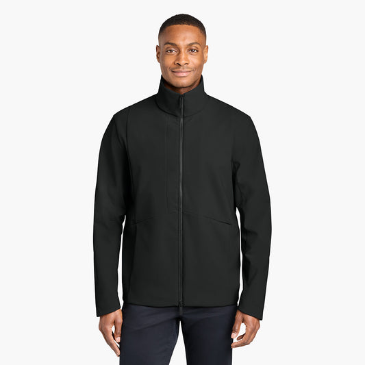 Men's Nozawa Soft Shell Jacket - Pitch Black - Model Front