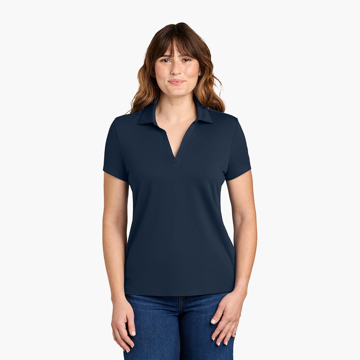 Women's Alta Polo - Indigo Navy - Model Front