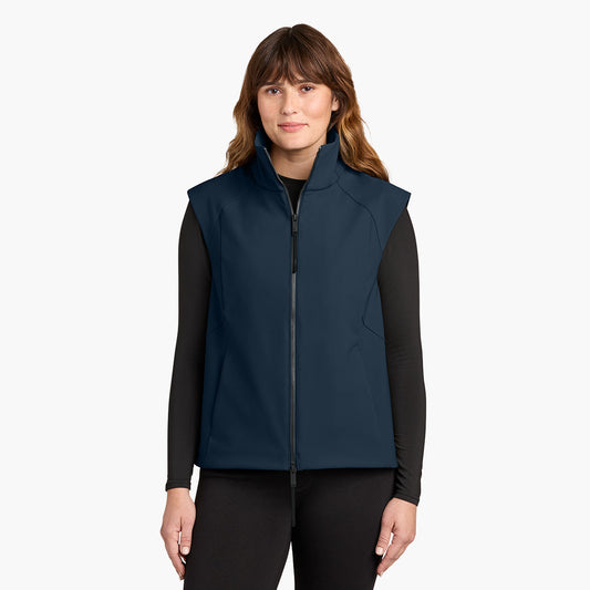 Women's Nozawa Soft Shell Vest - Indigo Navy - Model Front