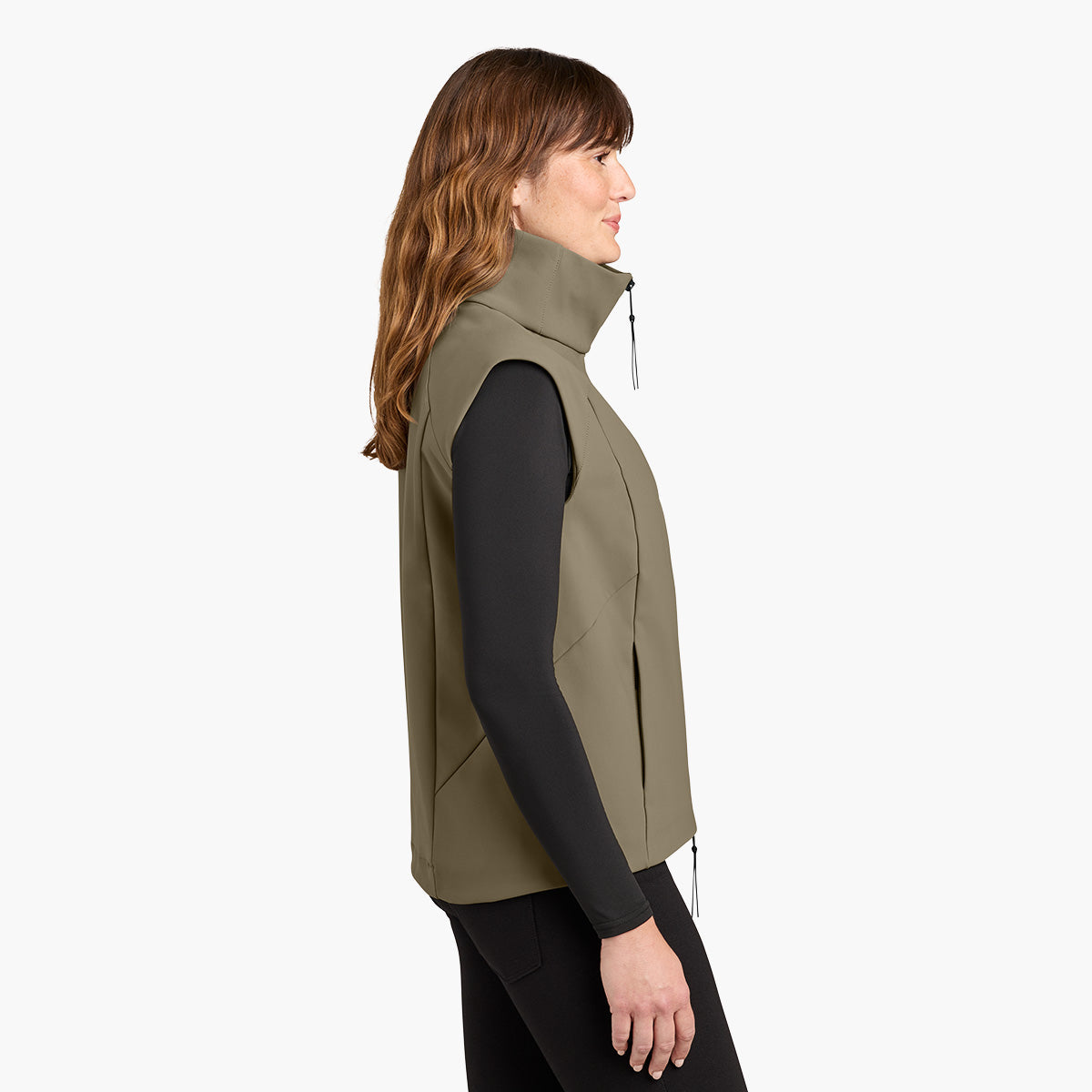 Women's Nozawa Soft Shell Vest - Truffle - Model Side