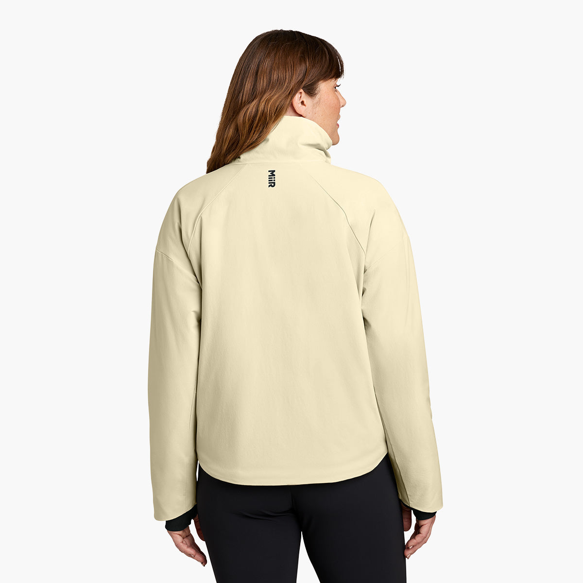 Women's Sashiko Insulated Jacket - Alabaster - Model Back